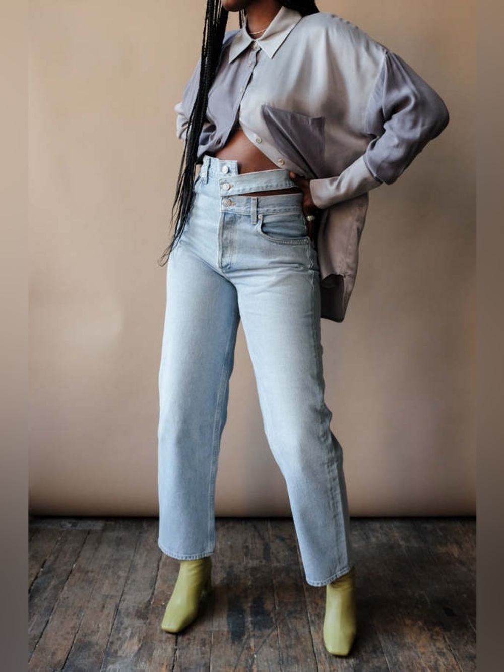 AGOLDE Broken Waistband Jeans in Sideline